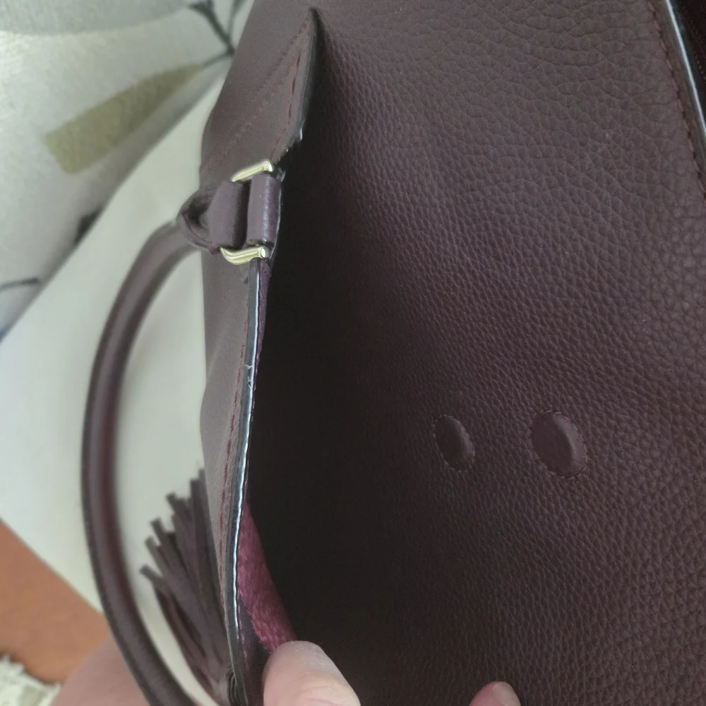 Kate Spade Plum Leather Handbag - Picture 6 of 11